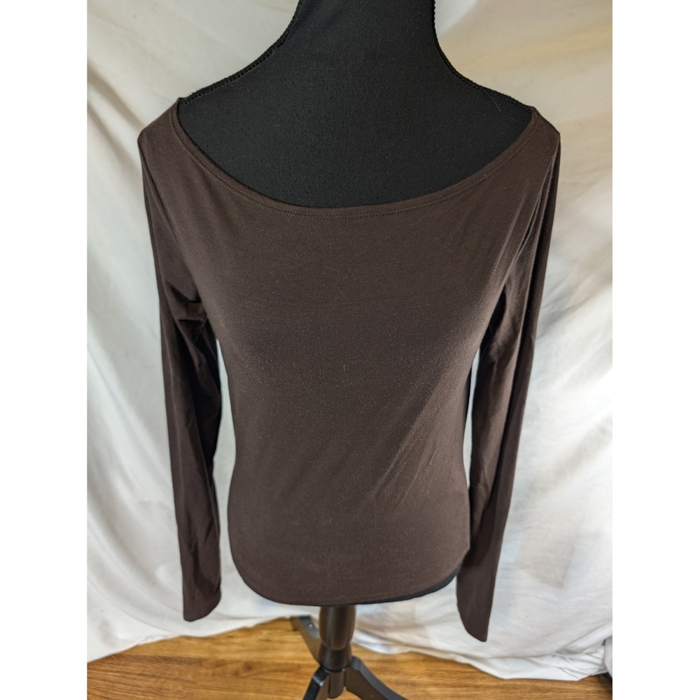 Reformation Classic Size M Brown Long Sleeve Top Basic